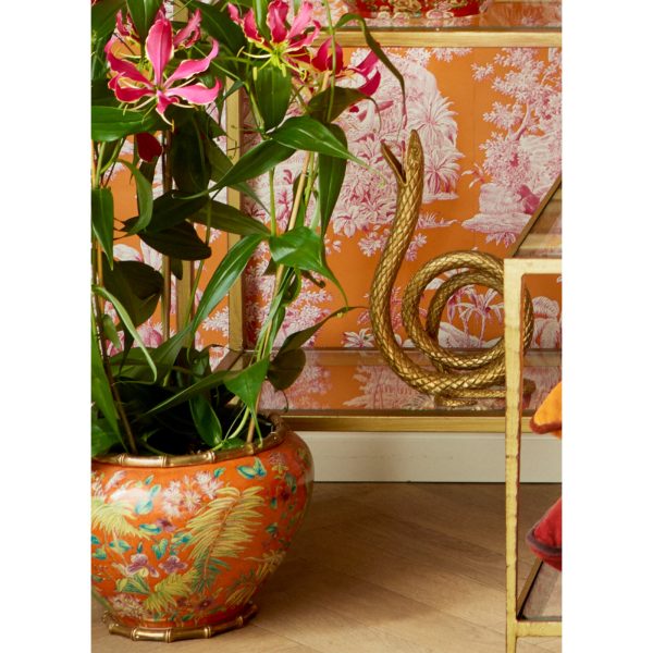 PLANTER,, RD. CORAL RED + PALM