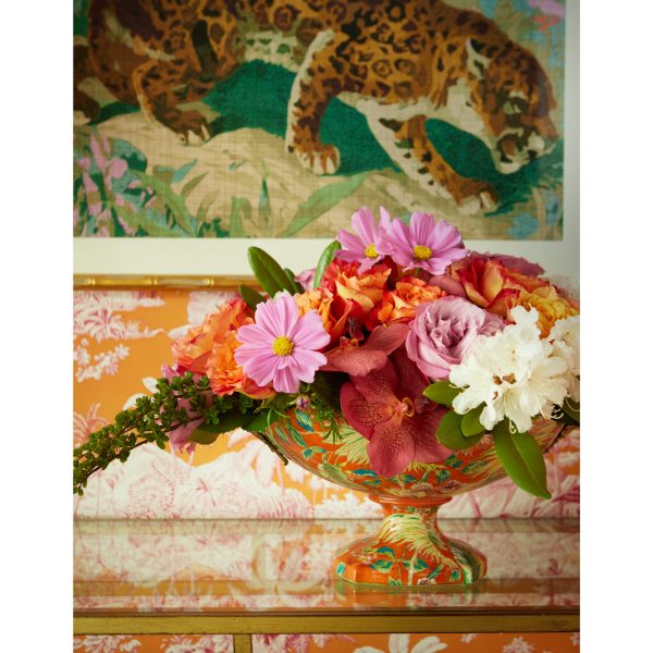 BOWL/PLANTER, OVAL W/BRZ HDLS