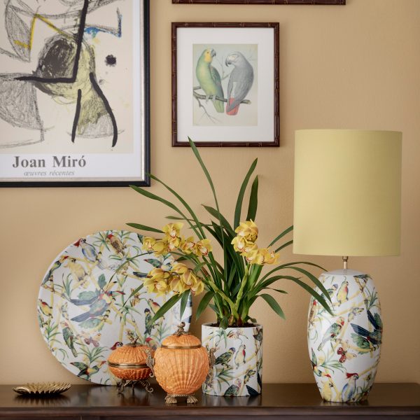 PLANTER, ROUND CYLINDER, MC PARROTS