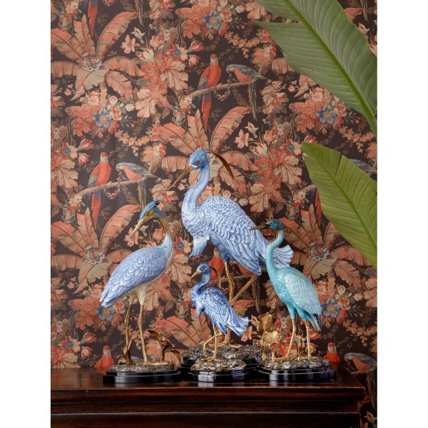 FIGURINE, BLUE EGRET, SMALL