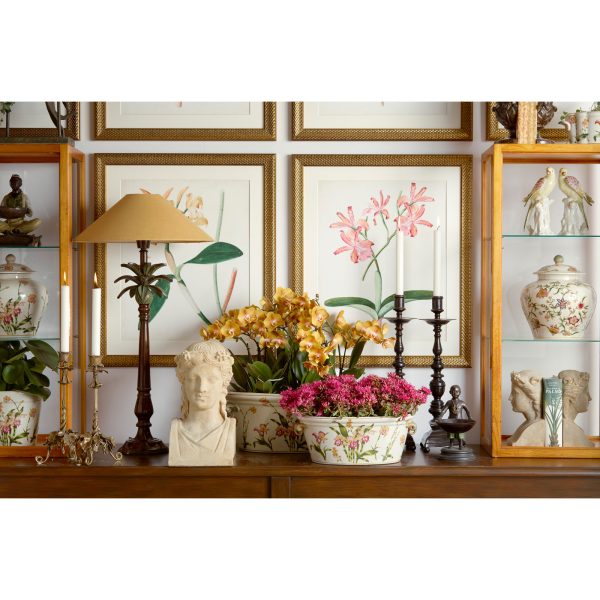 PLANTER, OVAL W/HDLS, ORCHID