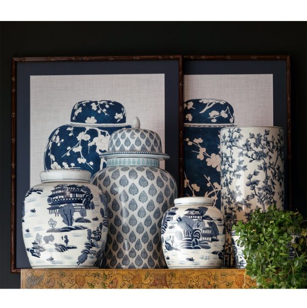 UMBRELLA STAND, BLUE/WHITE