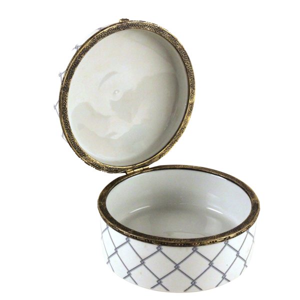 BOX, ROUND LOW, BLUE STAR FLOWER