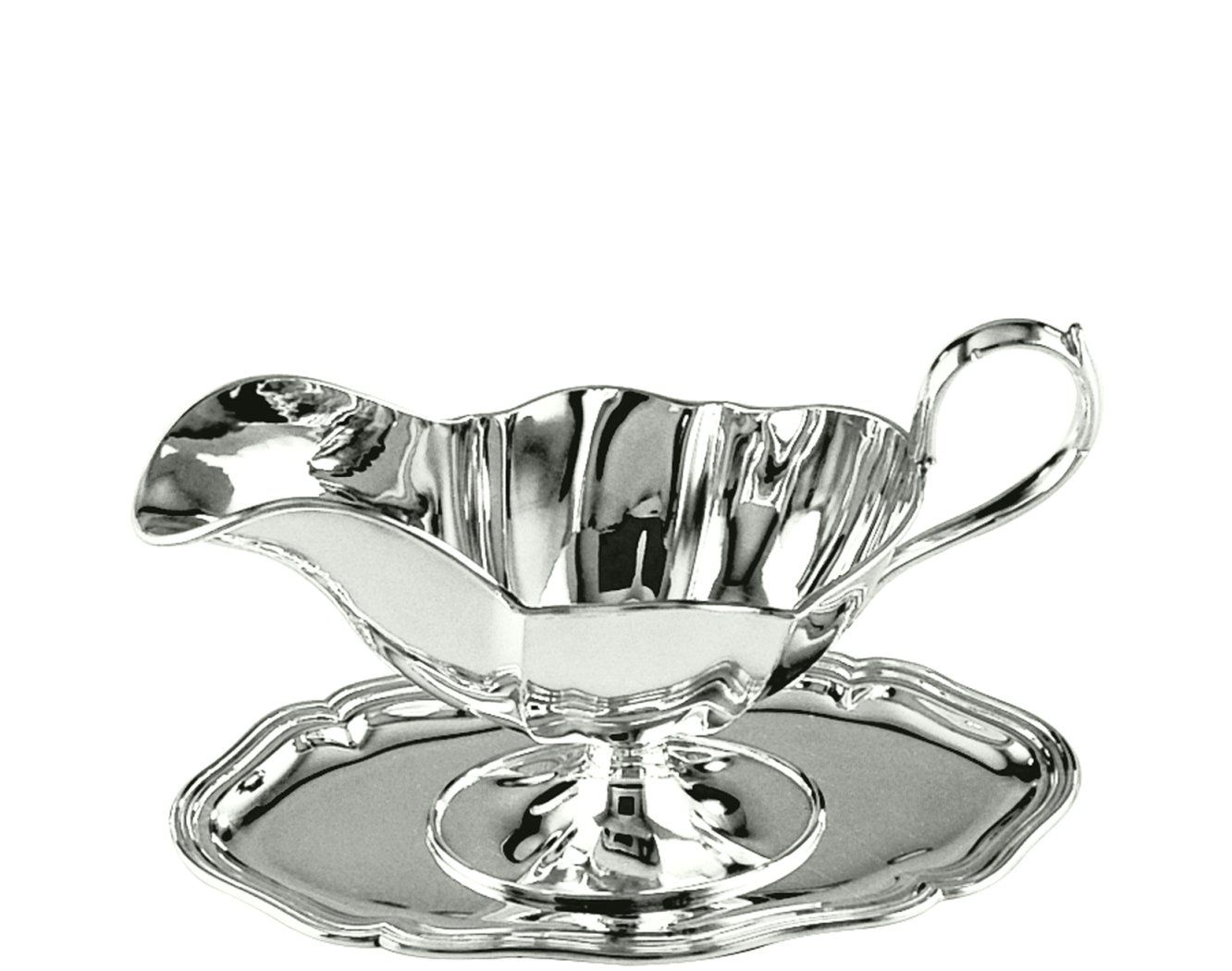 Oval gravy boat w/plate mod.18th century