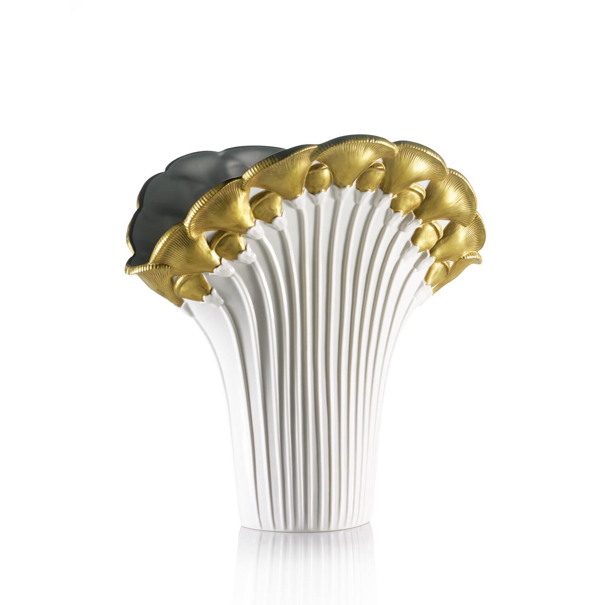 Poppy Vase – White & Gold