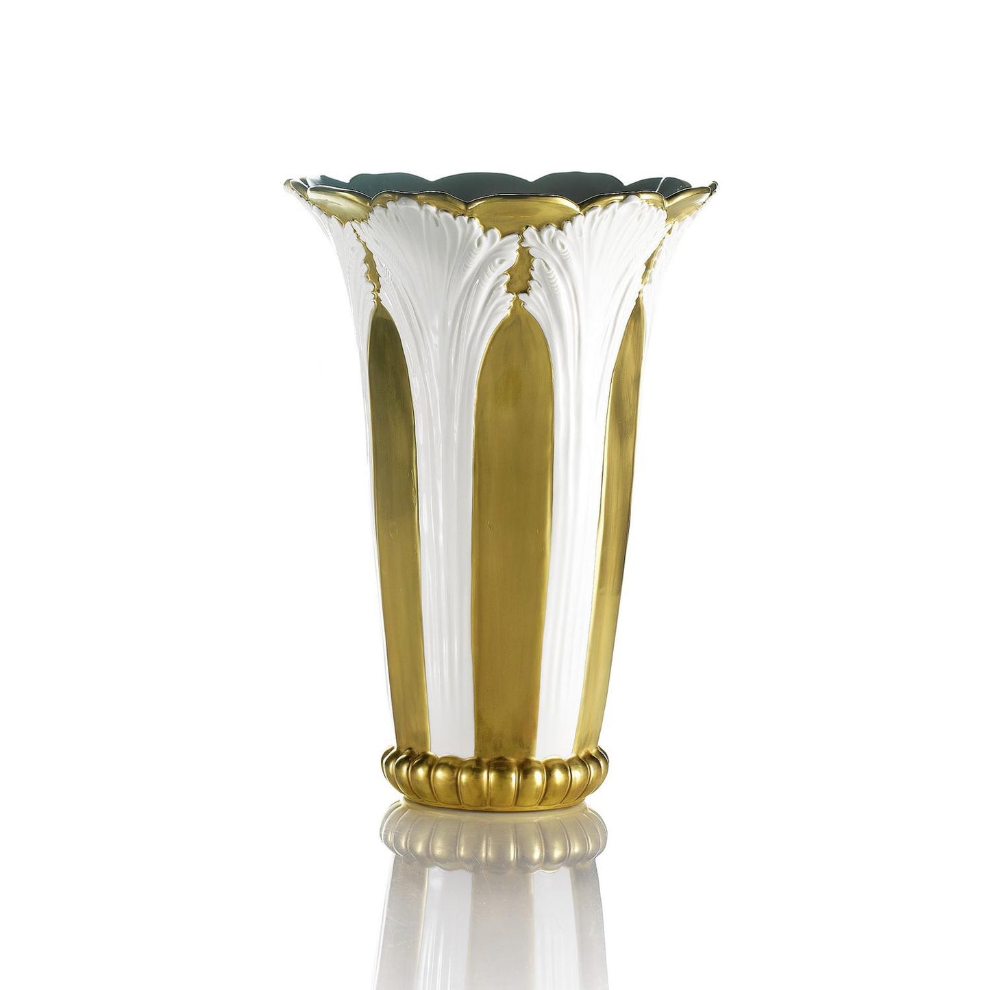 Tulip Vase – White & Gold