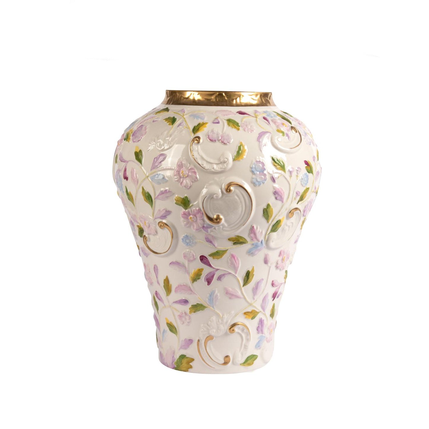 Taormina Large Vase – Multicolor & Gold