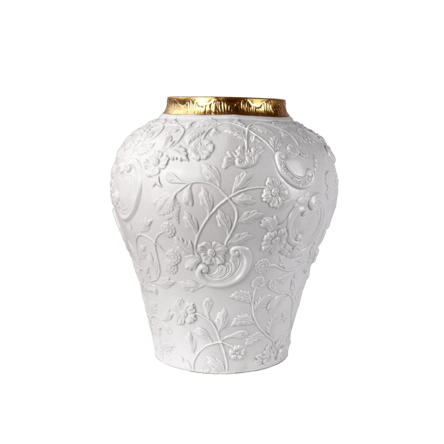 Taormina Small Vase – White & Gold