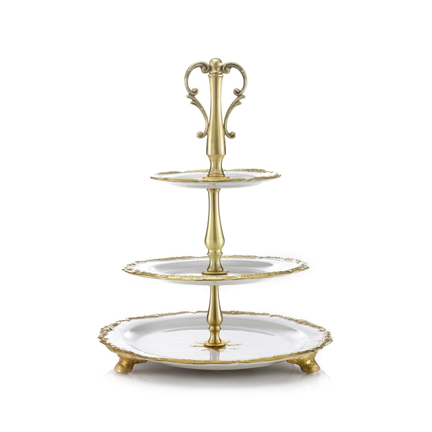 3-Tier Cake Stand-Empire White & Gold