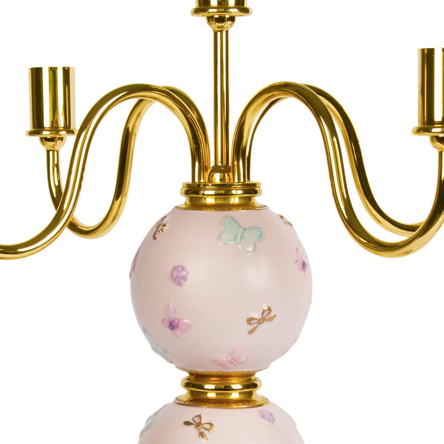 Candelabra Butterfly 5 Arms – Pink