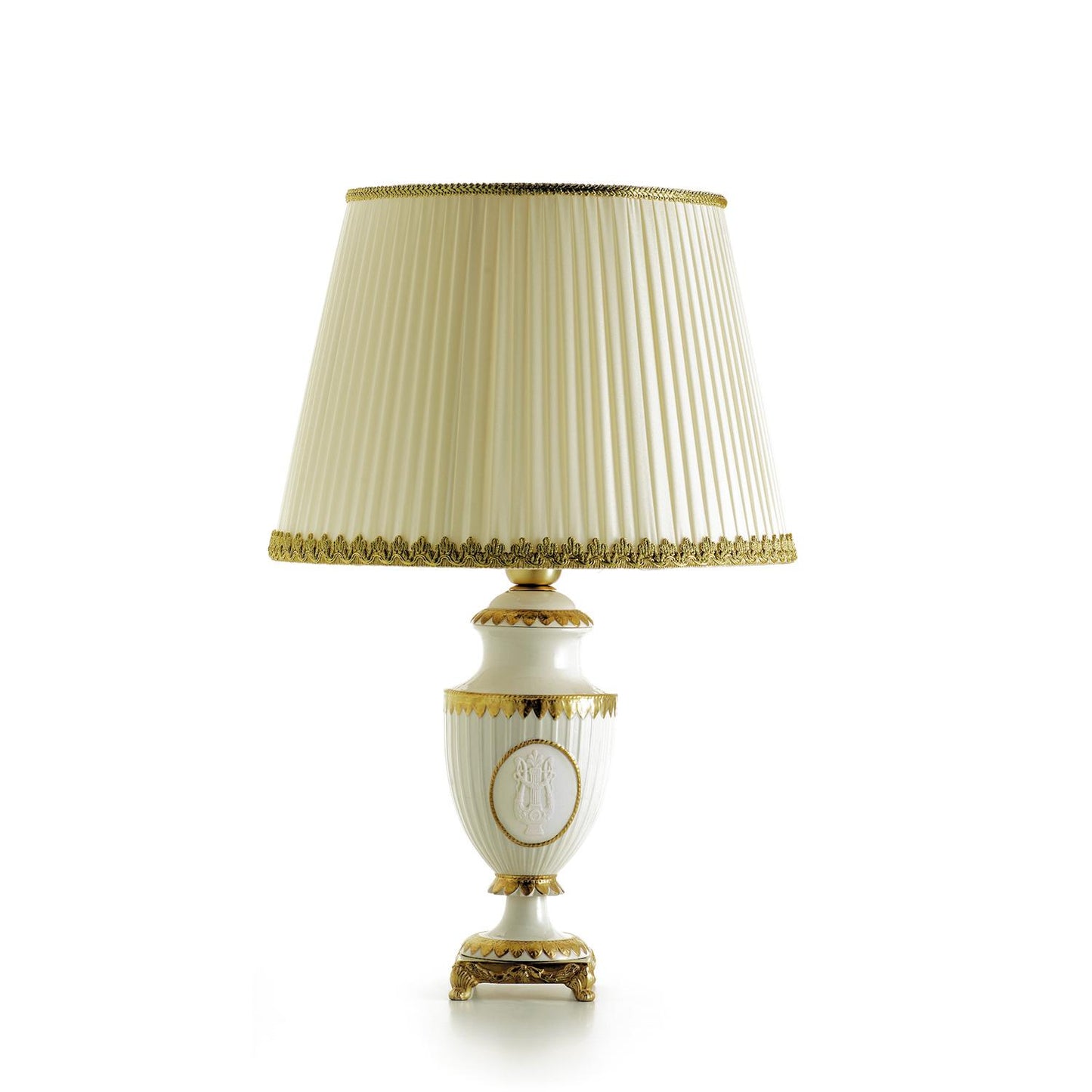 Table Lamp-Napoleon II Small -White & Gold