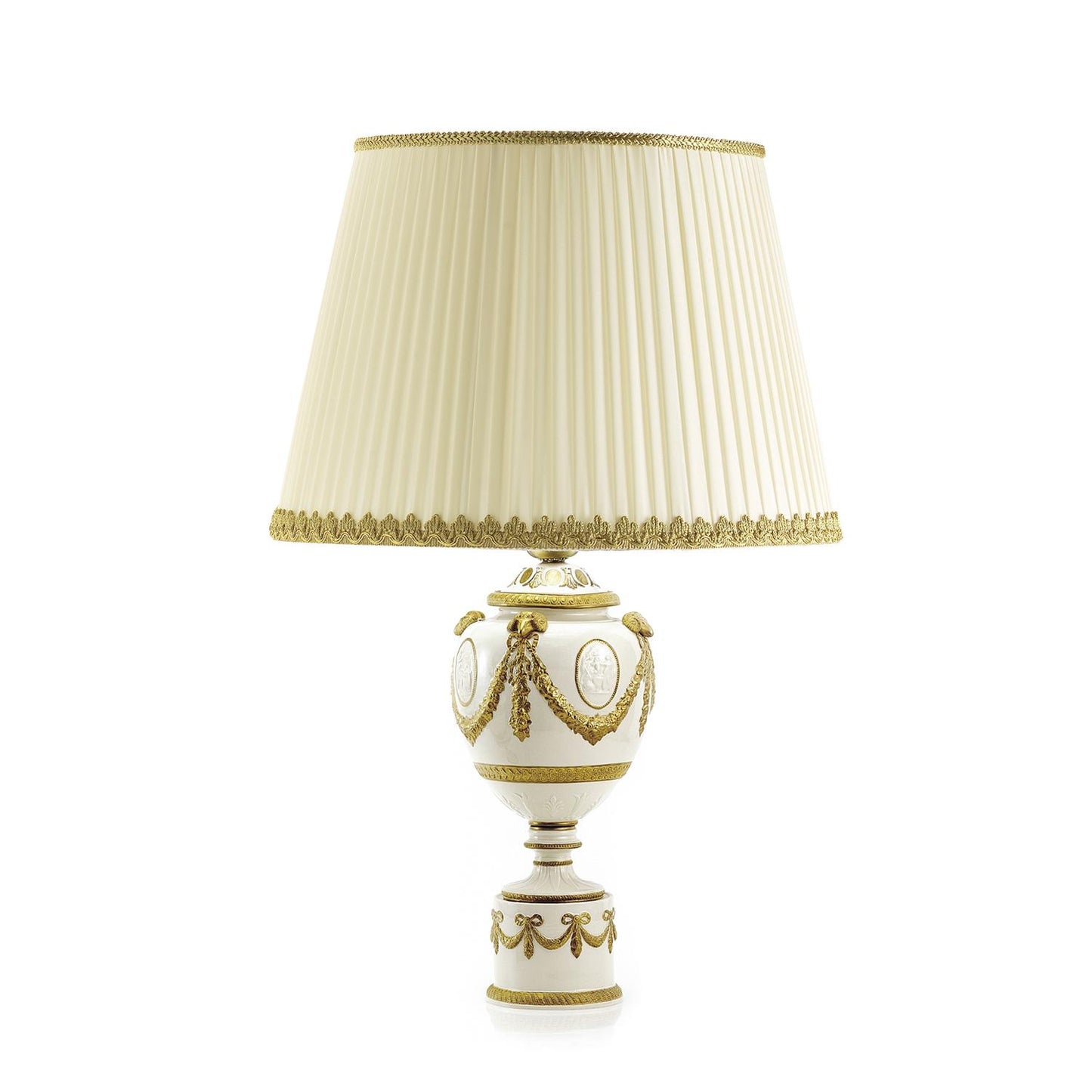 Table Lamp-Napoleon Large-White & Gold