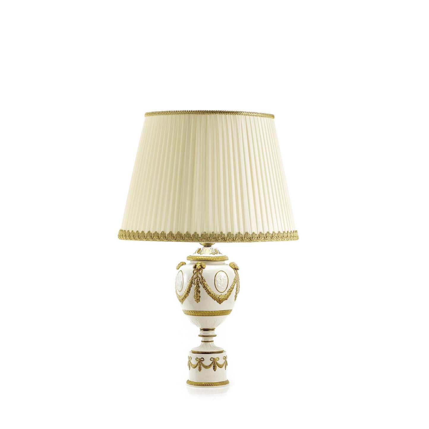 Table Lamp-Napoleon Small-White & Gold