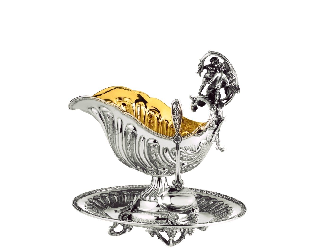 Argenti darte Chiselled Gravy Boat