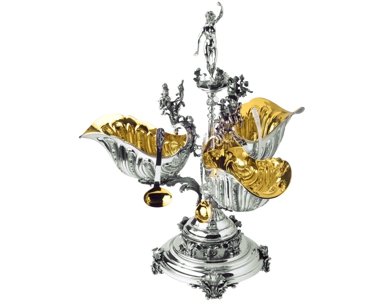 Argenti darte Triple Chiselled Gravy Boat