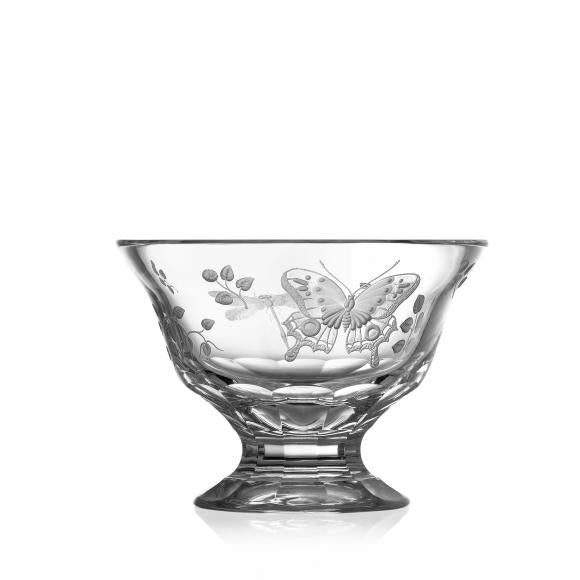 SPRINGTIME Clear Footed Bowl 6" Crystal Glass