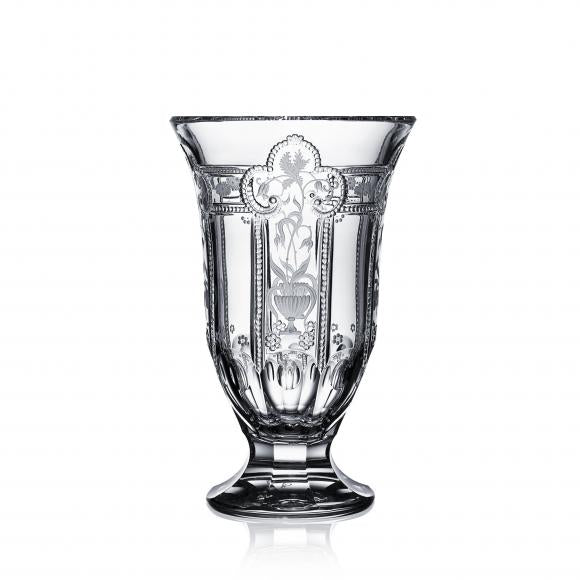 IMPERIAL Clear Footed Vase 8" Crystal Glass
