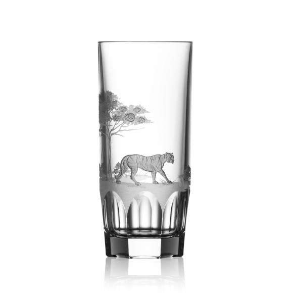 SAFARI Clear Highball Crystal Glass (Tiger)