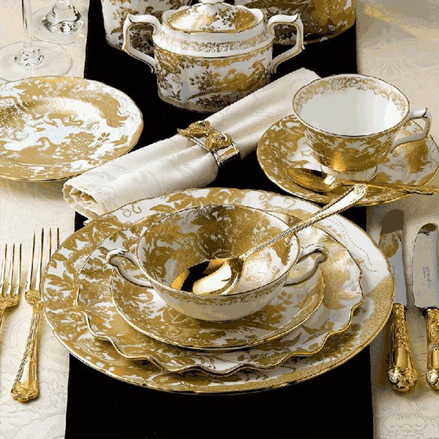 Dinner Set-Aves Gold for 12 person / Set of 60pcs