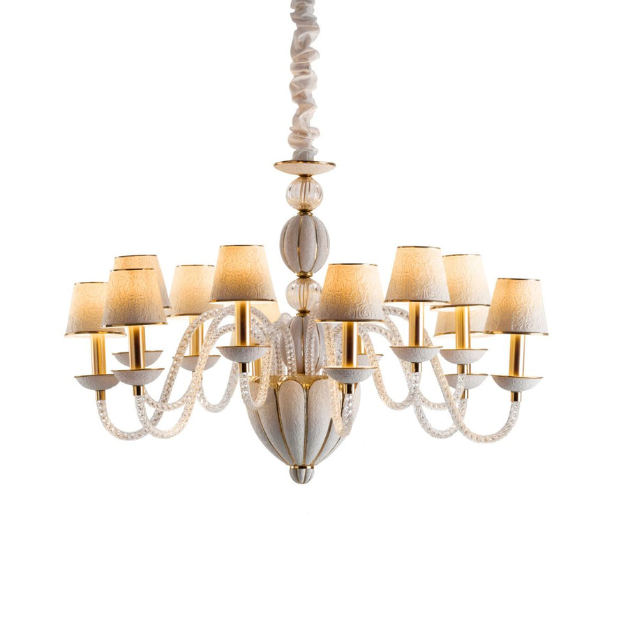 Chandelier Amour 12 Lights - White & Gold