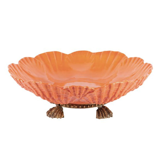 BOWL, ROUND CORAL RED,