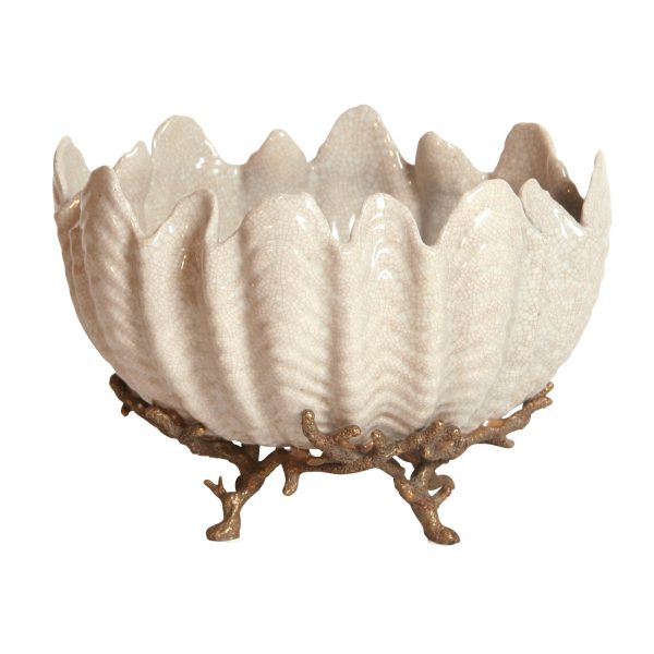 BOWL/PLANTER, SHELL SHAPE,