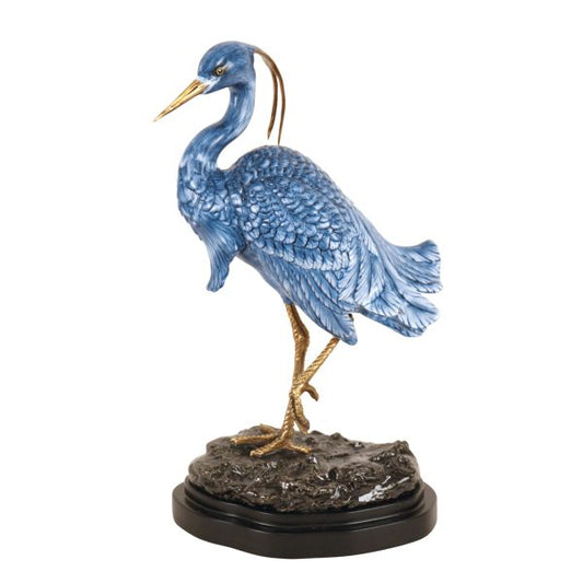 FIGURINE, BLUE EGRET, SMALL