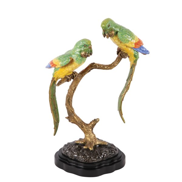 BRANCH W/2 PARROTS, PORCELAIN