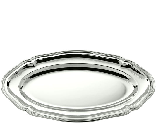 Oval Plate Barocco Model /  Silver Plated