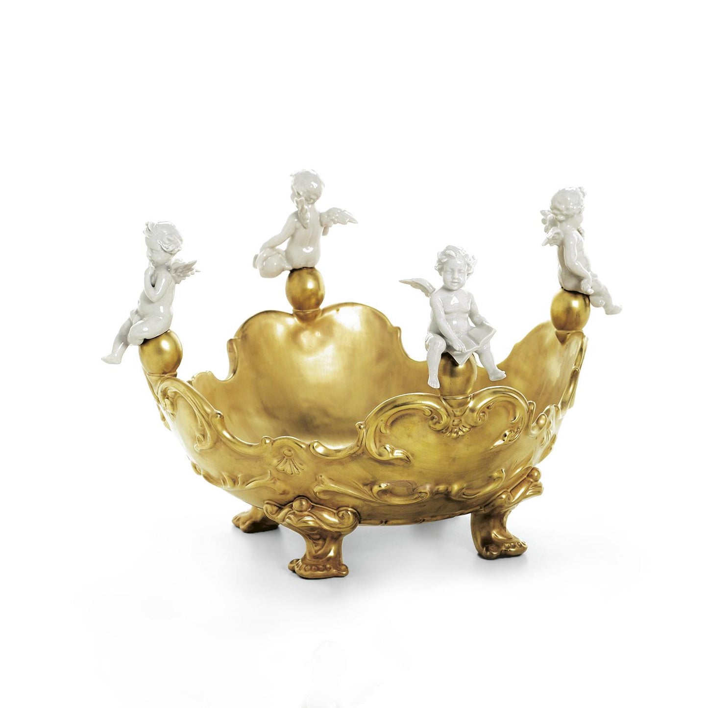 Baroque Centrepiece With 4 Cherubs – Gold