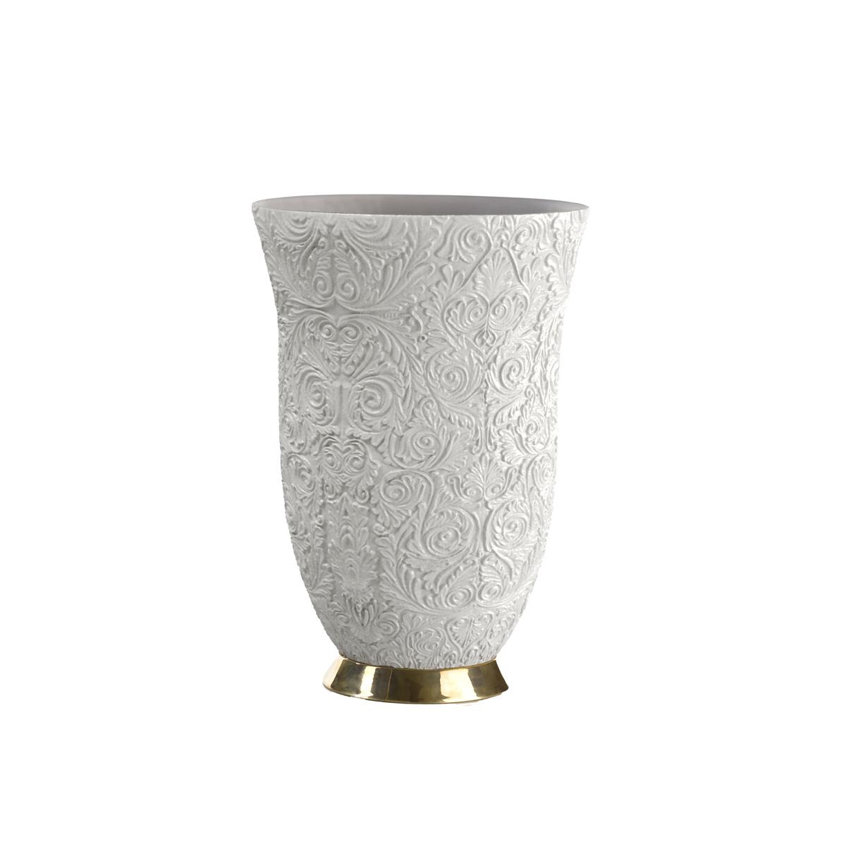 Amour Small Vase – White & Gold