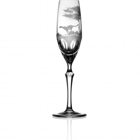 SAFARI Clear Flute Crystal Glass (Cheetah)