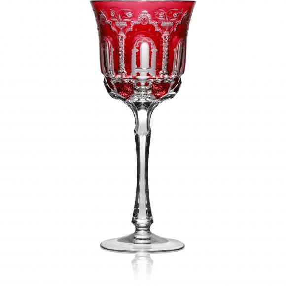 ATHENS Raspberry Wine Hock Crystal Glass