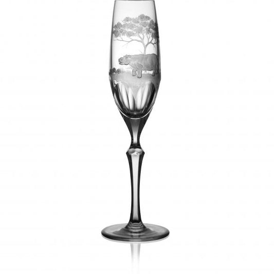 SAFARI Clear Flute Crystal Glass (Hippo)