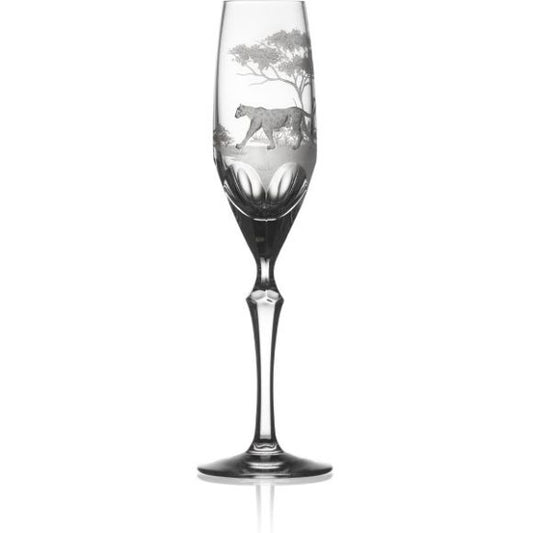 SAFARI Clear Flute Crystal Glss (Leopard)