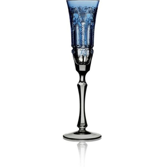 ATHENS Sky Blue Flute Crystal Glass