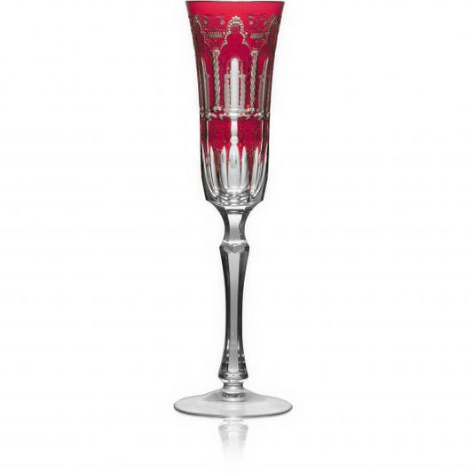 ATHENS Raspberry Flute Crystal Glass