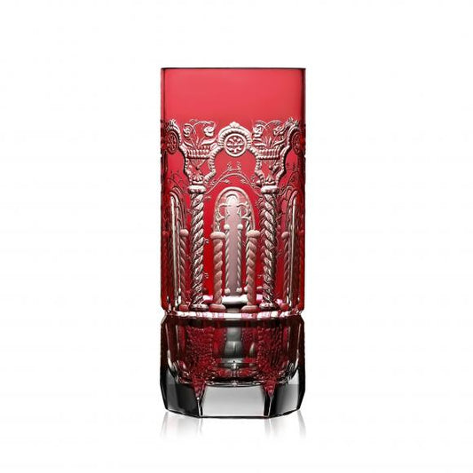 ATHENS Raspberry Highball Crystal Glass