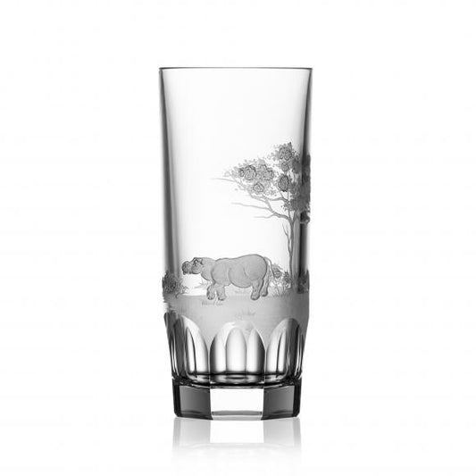 SAFARI Clear Highball Crystal Glass (Hippo)