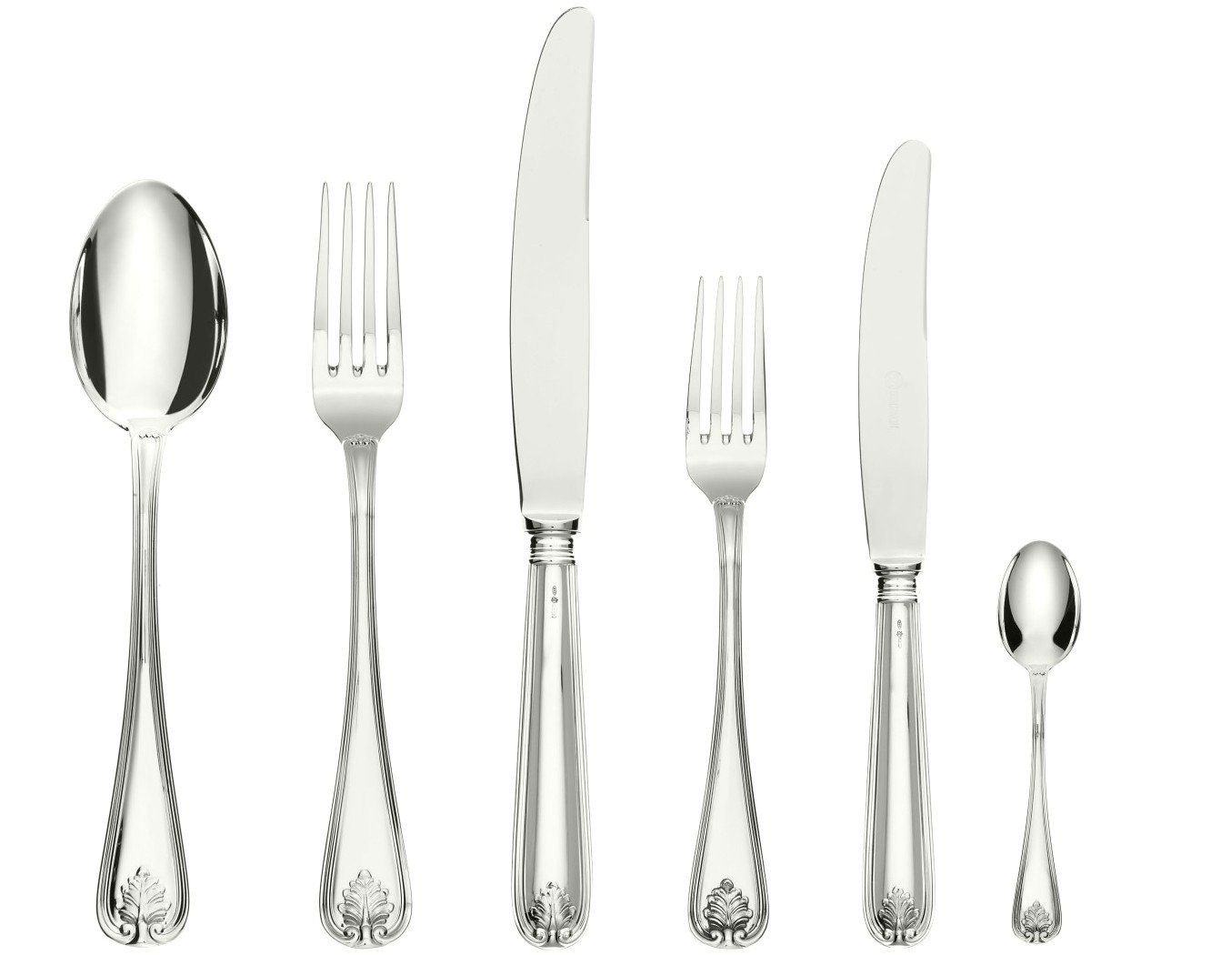 Cutlery Set, 72 Pcs Silver Table Set, Foglia Cuttlery set