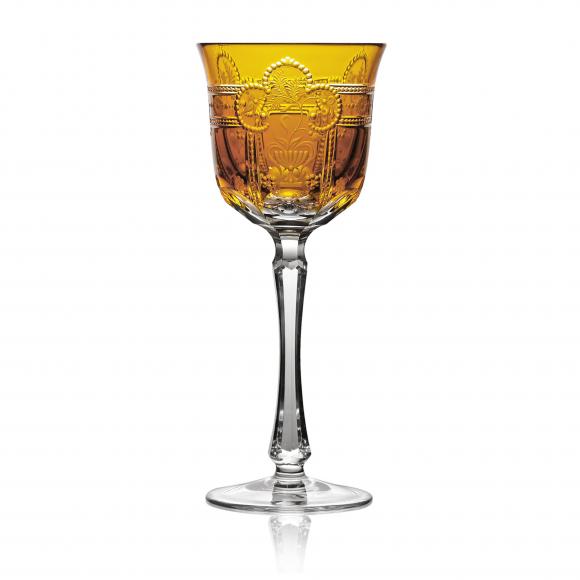 IMPERIAL Amber Wine Hock Crystal Glass