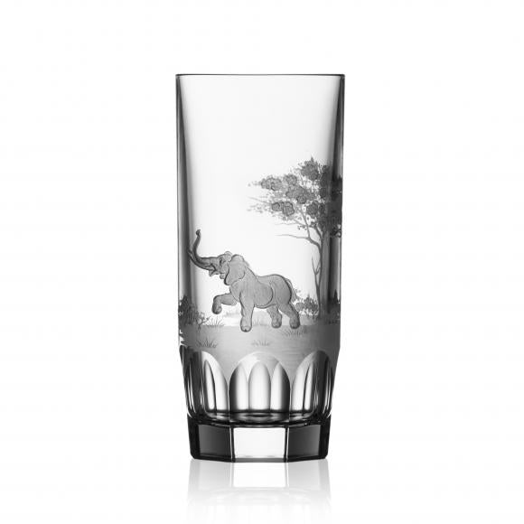 SAFARI Clear Highball Crystal Glass(Elephant)