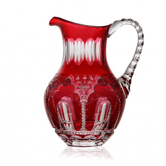 ATHENS Raspberry Water Pitcher 1.0 L Crystal Glass