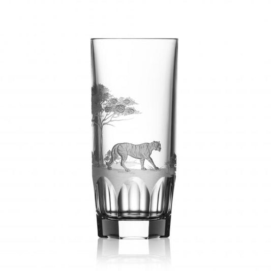 SAFARI Clear Highball Crystal Glass (Tiger)