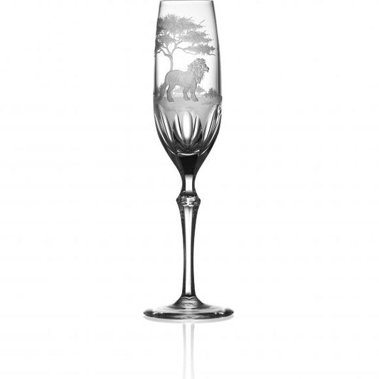 SAFARI Clear Flute Crystal Glass (Lion)