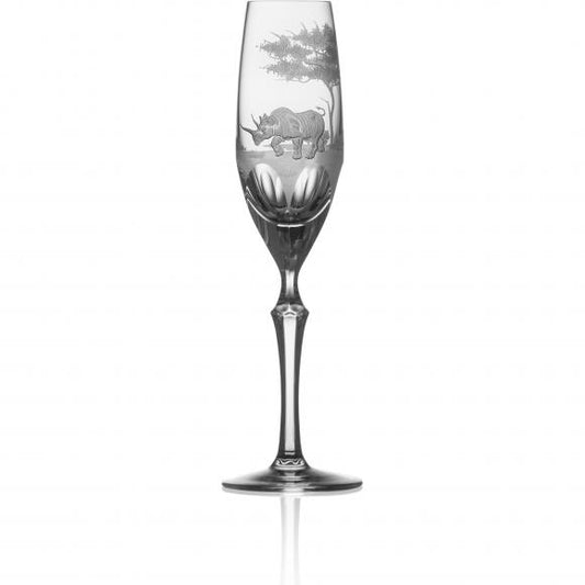 SAFARI Clear Flute Crystal Glass (Rhino)