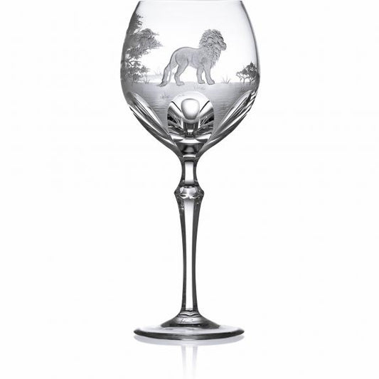 SAFARI Clear Water Crystal Glass (Lion)