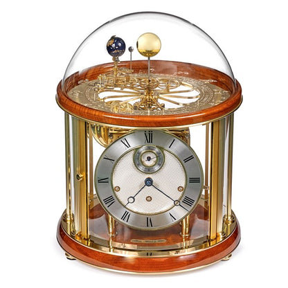 TELLURIUM CLOCK, Light Cherry Finish and Gold Plated