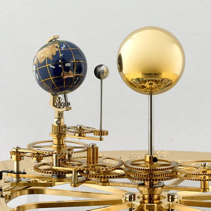 TELLURIUM CLOCK, Light Cherry Finish and Gold Plated