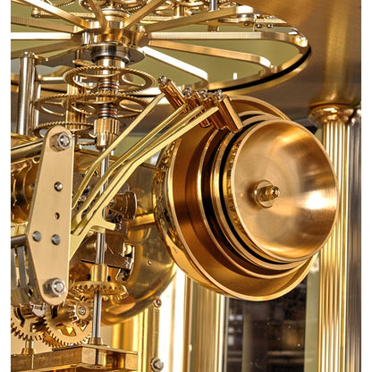 TELLURIUM CLOCK, Light Cherry Finish and Gold Plated